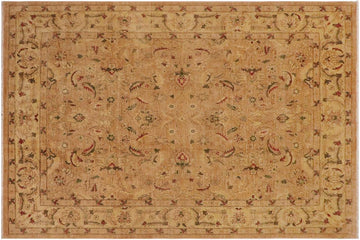 handmade Traditional Kafkaz Chobi Ziegler Tan Lt. Gold Hand Knotted RECTANGLE 100% WOOL area rug 9 x 12